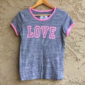 REFLEX Love Pink Grey Short Sleeve T-Shirt